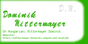 dominik mittermayer business card